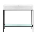thumbnail image 2 of Pierre 40 Single, Freestanding, Open Shelf, Matte Black Metal Frame Bathroom Vanity, 2 of 12