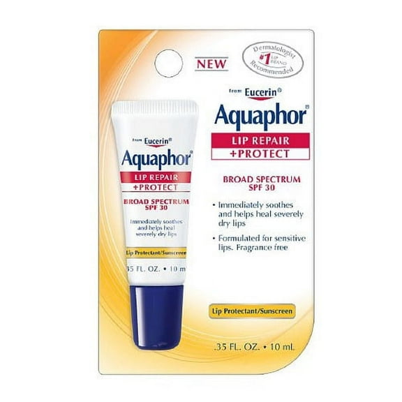 Aquaphor Lip Repair Plus Protect, Broad Spectrum Spf 30 - 0.35 Oz, 2 Pack