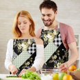 thumbnail image 3 of Pioneer Flower Floral Print Pattern Apron-Garden Aprons for Women with Pockets-Cotton Linen Waterproof Kitchen Cooking Gardening Aprons Adjustable for Kitchen,Cooking,BBQ and Salon 33x27 Inch, 3 of 7