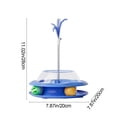 thumbnail image 3 of Interactive Cat Toy with Treat Dispenser, Transparent Track & Tumbler Ball, Feather Teaser with Bell for Self-Play and Mental Stimulation, 3 of 6