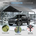 thumbnail image 2 of TANGJEAMER 10x20 ft Metal Carport Car Canopy Portable Car Tent Garage,Gray, 2 of 7