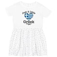 thumbnail image 3 of Inktastic Just a Little Greek Heritage Girls Toddler Dress, 3 of 5