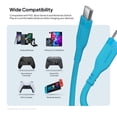 thumbnail image 5 of Powertek 6ft USB-C to USB-C Cable, Blue, Neon Silicone, Fast Charging, Durable Charging Cord with Smooth Data Transfer, 5 of 6