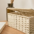 thumbnail image 6 of 3X Rattan Tissue Box, Vintage Napkin Holder, Case Clutter Storage Container Cover, Living Room Desk Decoration (Beige), 6 of 7