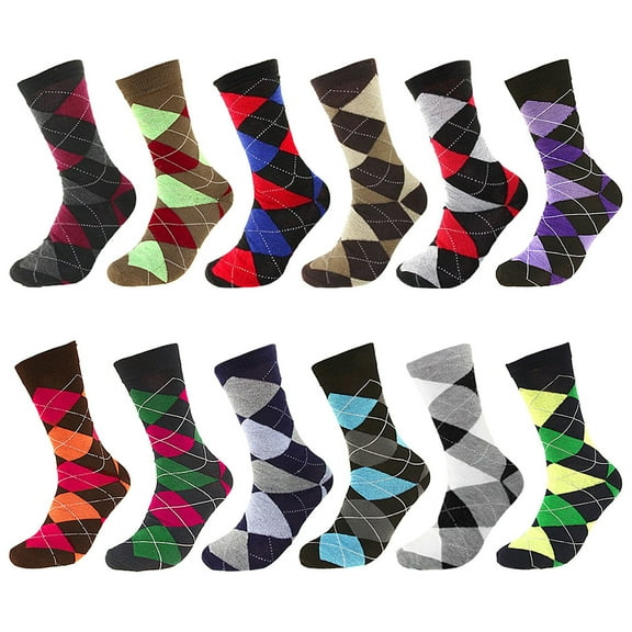 Falari 12-Pack Assorted Color Men Dress Socks Size 10-13