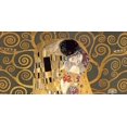 thumbnail image 2 of Gustav, Klimt 18x11 Gold Ornate Wood Framed with Double Matting Museum Art Print Titled - The Kiss, detail (Grey variation), 2 of 4