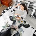 thumbnail image 5 of Manfei Farm Cow Flowers Full Size Bedding Sets 7 Pieces,Minimalist Checkered Full Size Bed in a Bag,Black White, 5 of 6