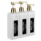 thumbnail image 1 of Set dispensador de champú y acondicionador DEROANBOTT Black 500 ml, 1 of 6