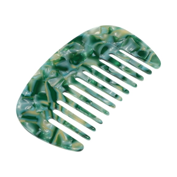 Vocoste Hair Comb Wide Tooth Anti-Static Pocket Size Comb for Thick Curly Hair Detangling Comb Emerald Green