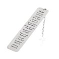 thumbnail image 1 of Feltree 2 Pcs Gadget Règle en Acier Inoxydable Marque-Page Texte Inspirant Papeterie en Métal, 1 of 8