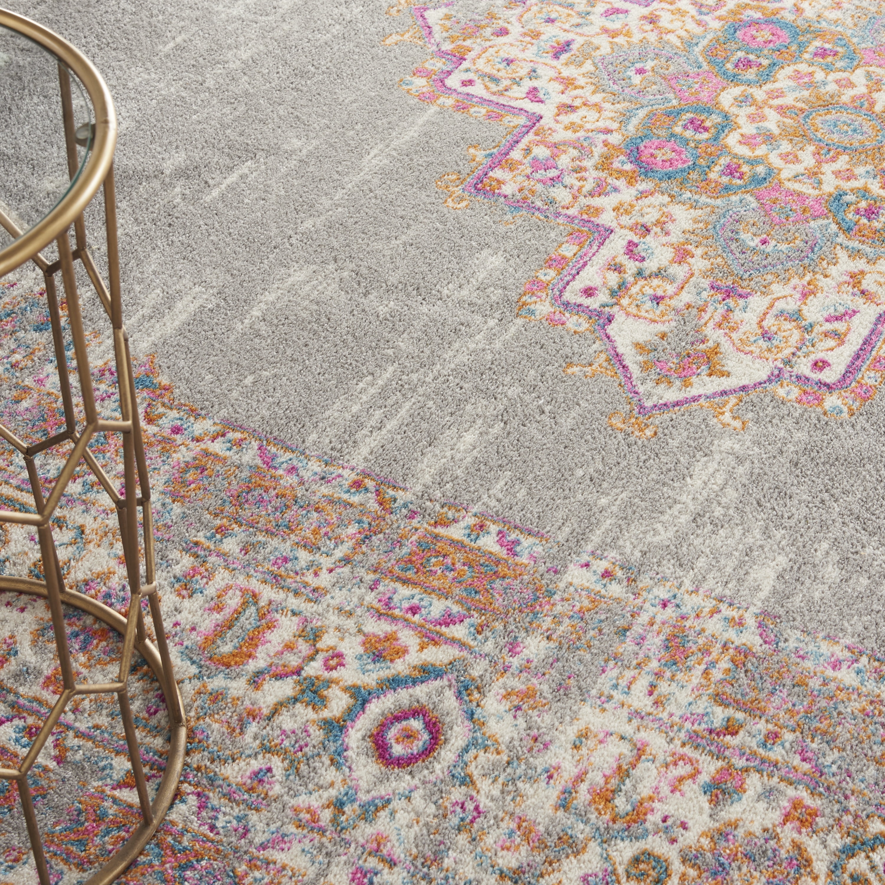 Nourison Passion Bohemian Grey 12' x 15' Area Rug, (12x15)