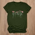 thumbnail image 2 of KHONTS Women's Graphic Printed Casual T Shirts Funny Holiday Vacation Casual Tees Short Sleeve Summer Blouses Green L, 2 of 3