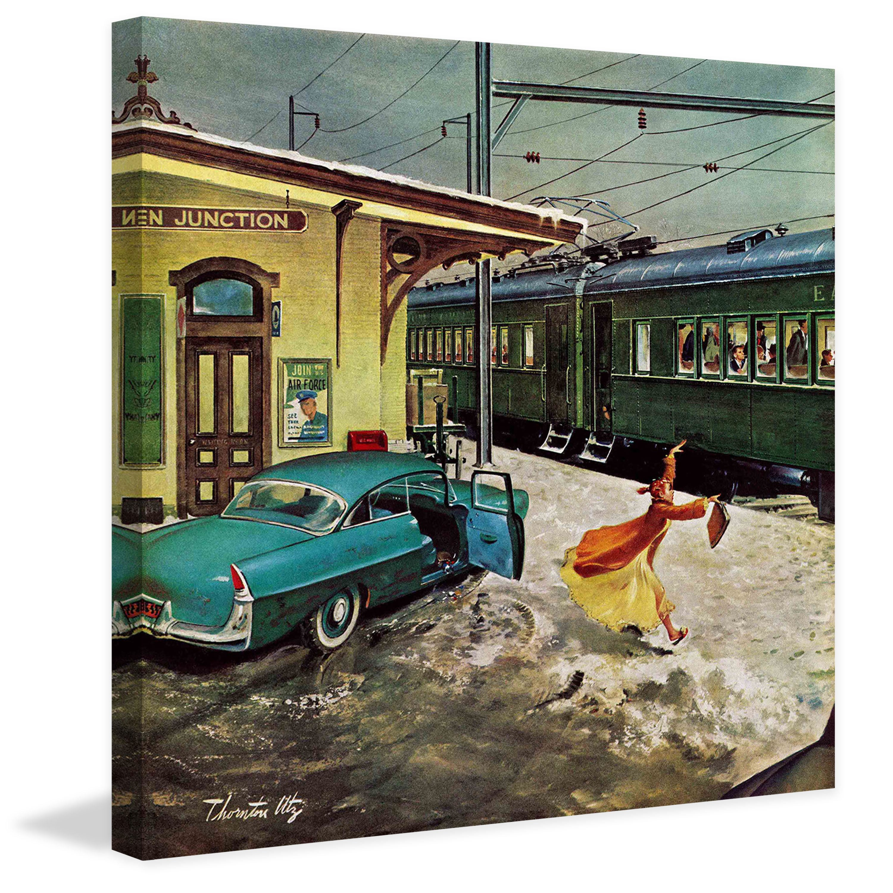 Marmont Hill "Catching the Train" Painting Print on Canvas