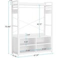 thumbnail image 5 of Tribesigns Freestanding Closet Clothing Garment Rack with Storage Shelves and Hang Rod Hooks, 5 of 5