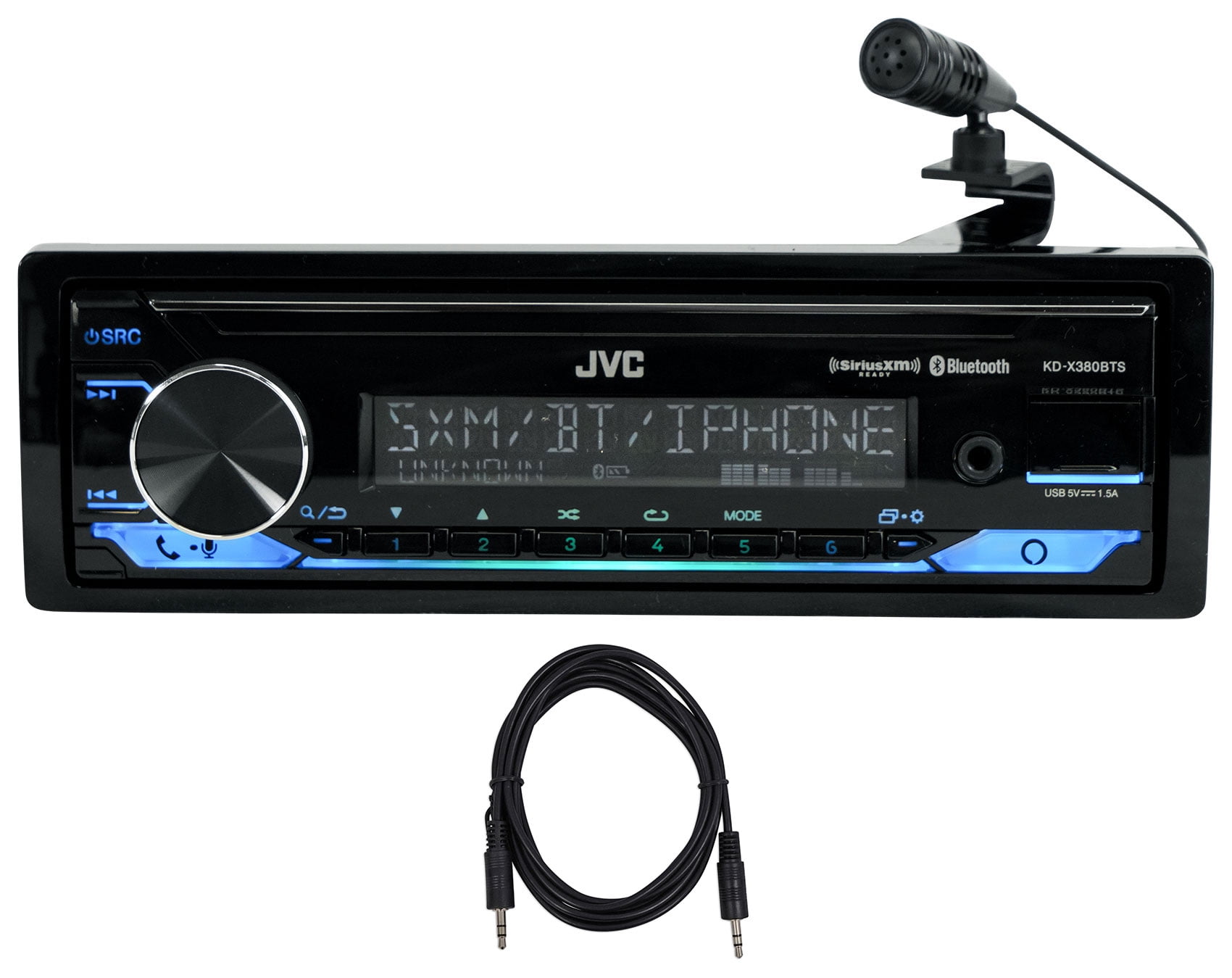 JVC KDSR82BT In-Dash CD- Built-in Bluetooth, USB and