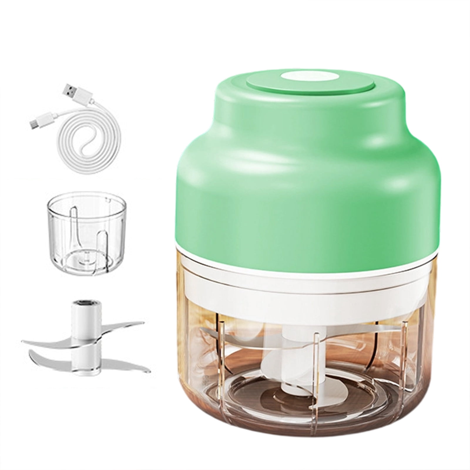 Electric Mini Food Chopper & Garlic Grinder, USB Rechargeable, 350ML Powerful Vegetable Chopper for Onion, Ginger, Chili, Portable Meat Mincer, Small Food Processor