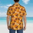 thumbnail image 4 of Pofeuu Skulls Print Hawaiian Shirt for Men Sleeves Casual Button Down Summer Beach Dress Shirts T-Shirts,Large, 4 of 7