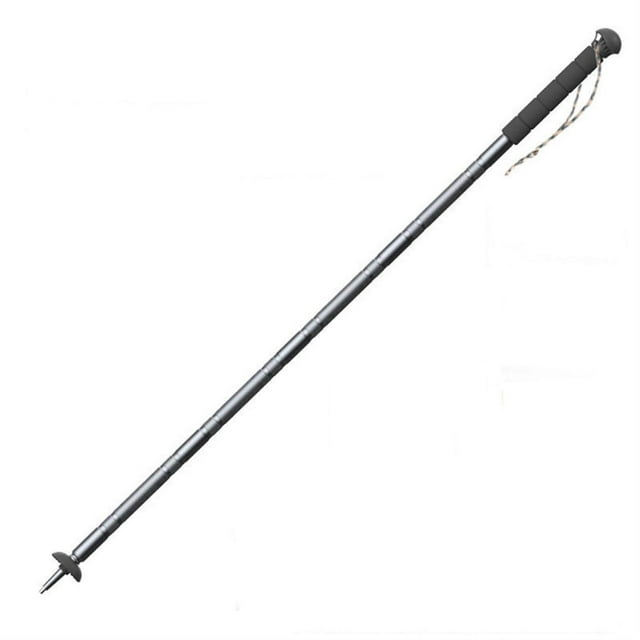Canne de Randonnée d'Extérieur Multifonctionnelle à 5 Articulations en Alliage d'Aluminium, Pliable, Légère, en Canne de Montagne avec Manche Rond en Éponge pour la Randonnée, l'Alpinisme