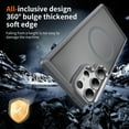 thumbnail image 3 of Dteck for Samsung Galaxy S25 Ultra Case with Magnetic, Compatible with MagSafe, Military Drop Protection Slim Translucent Matte Shockproof with Anti-Fingerprint Phone Case,Gray, 3 of 8