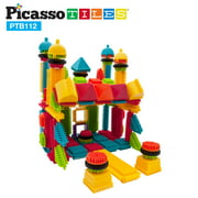 PicassoTiles® PTB112 Bristle Shape Blocks 112pc Building Set