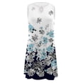 thumbnail image 4 of SMihono Robe Maxi Bohème d'Été pour Femmes Grande Taille Décontractée Imprimée Col en V Manches Courtes Ample Longueur Genou Robe de Plage, 4 of 5