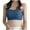Blue, variant on Front Closure Bras for Women Solid Skin-Friendly Ladies Bralettes Ice Silk Strapless Strapless with Traceless Breathable Underwear Inside Black