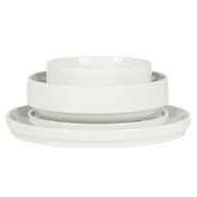 Gibson Home Rothenberg 16-Piece White Fine Ceramic Dinnerware Set