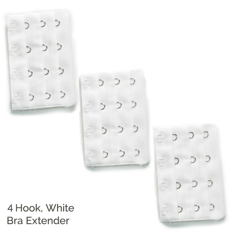 More of Me to Love Premium Bra Extenders 4-Hook White 3-Pack