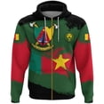 thumbnail image 4 of Sudadera con capucha y cremallera con el emblema nacional del país africano y la bandera de Camerún para hombre, ropa informal deportiva para niño, 4 of 4