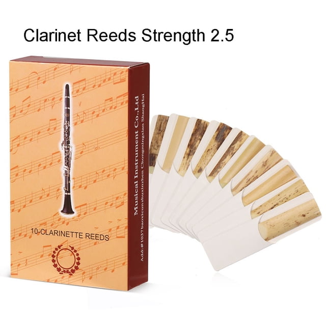 10 Pcs Clarinet Reeds Strength 2.5 Woodwind Instrument Clarinet Accessories