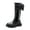 Black, variant on B91xZ Girls Winter Boots High Boots Autumn and Winter New Girl Soft Bottom Leather Boots (Black, 11.5 Little Child)