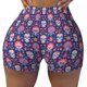 thumbnail image 2 of Balery leaf flower Skull colorful Pantalones cortos de entrenamiento estampados para mujer, sin costuras, ajustados, para gimnasio, yoga, correr, deportes, ejercicio activo, fitness.-Medium, 2 of 8