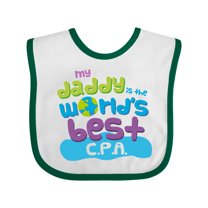 Inktastic Accountant Dad Best Cpa Boys or Girls Baby Bib