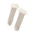 thumbnail image 1 of Kmbangi Girl's Solid Color Middle Tube Scokings with Ruffled Lace Decoraction, 1 of 5