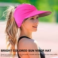 thumbnail image 4 of BadPiggies Women Sun Visor Hat Wide Brim UV Protection UPF 50+ Foldable Summer Beach Sport Cap Reversible (Navy), 4 of 9