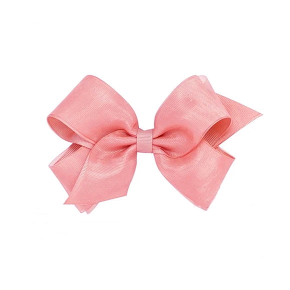 Moño extra chico organza coral Wee ones rosa 1 Wee Ones 8594-CCR