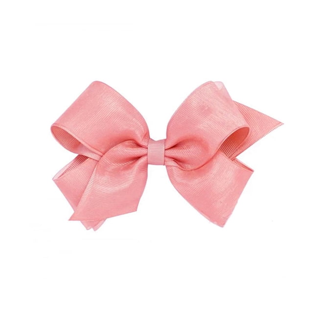 Moño extra chico organza coral Wee ones rosa 1 Wee Ones 8594-CCR