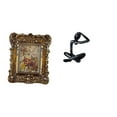 thumbnail image 1 of Marco de fotos retro ornamentado, marco de fotos vintage para mesa, marco decorativo de mesa, escultura abstracta de pensador hecha de resina y PP, id, 1 of 8
