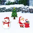 thumbnail image 3 of Christmas Decorations 6pcs Lawn Multicolor Garden Easy To Install ABS + Corrugated Paper Santa Claus And Elf  Yard Signs, 3 of 8