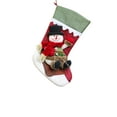 thumbnail image 3 of OEFNTAC Christmas Decoration Socks 17.71in Length Red Three Dimensional Pattern Hanging Gift Stocking Holder, 3 of 9