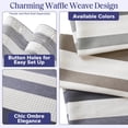 thumbnail image 3 of Cortina de ducha Madison Park Spa Waffle Weave, 90 x 180 cm, color azul, 3 of 8