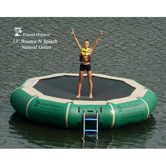 Island Hopper 13' Bounce N Splash Water Bouncer Natural Green (Water Bouncer only)
