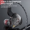 thumbnail image 3 of Lifetechs X2 3.5mm Universal Dual Moving Coil Quad-Core In-Ear HiFi Bass Wired Earphone, 3 of 8