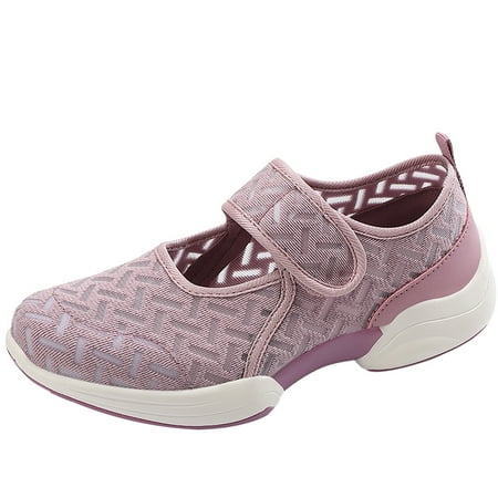 

JINMGG Sneakers for Women Plus Clearance Womens Flats Round-Toe Lace Casual Walk Sports Shoes Light Breathable Sneakers Purple 36