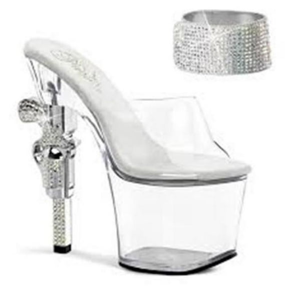 LIGHTS-701 7'' Clear Vamp and Qtr Strap With Light Up Bottom