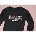 thumbnail image 5 of Old Glory Mens I Love My Awesome Wife Long Sleeve Graphic T Shirt, 5 of 6