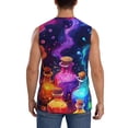 thumbnail image 4 of Fotbe Colorful Potion Bottles Magic Men's Camiseta sin Mangas Estampada para Hombres, Playera Casual para Gimnasio, Entrenamiento, Playa-XX-Large, 4 of 7