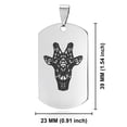 thumbnail image 2 of Stainless Steel Geometric Polygon Giraffe Animal Dog Tag Pendant Necklace, 2 of 3