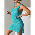 thumbnail image 7 of Gdvsclr Womens Swimwear Cover Ups 2025 Summer Crochet Hollow Out Knit Bathing Suit Beach Dresses Blue S, 7 of 7