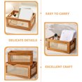 thumbnail image 2 of OULII Wood Storage Box Decorative Baskets Light Brown 1Set, 2 of 8